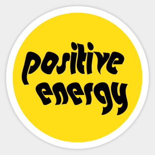 Positive Energy Hippie Yellow Quote Sticker